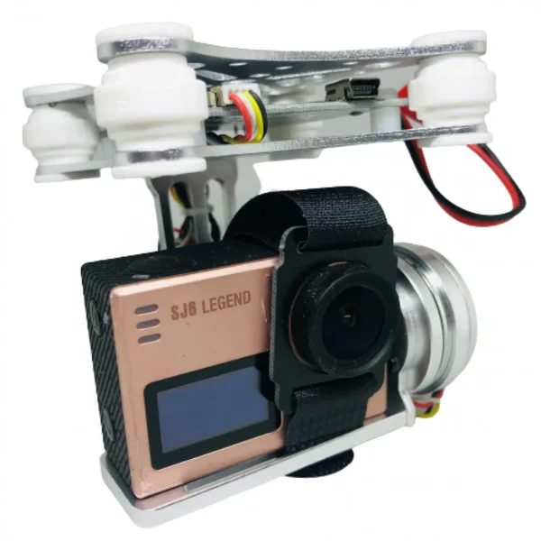 2-Axis Brushless Drone Camera Gimbal with Controller-Silver