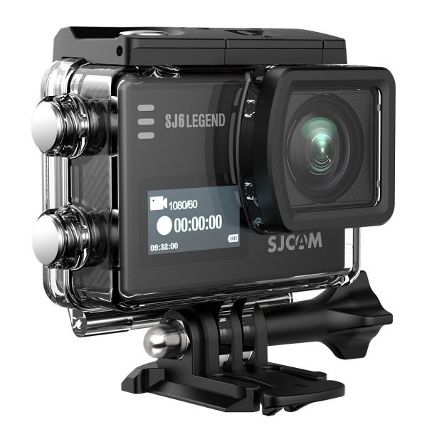 SJCAM SJ6 Legend Optical 16 MP 4K24fps 5.08 cm (2.0") LCD Touch Screen | 3-axis Gyro Sensor, 166° Super Wide | External Mic Support | Dual Screen (Black)